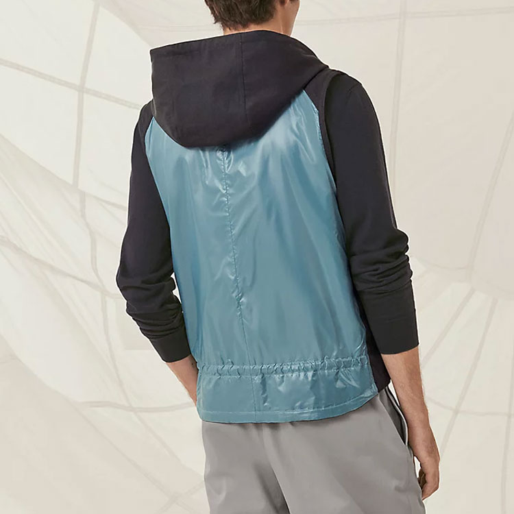 HERMES SS22  Reversible Zip-Up Hooded Vest Blue H252300HDUD 圖 4