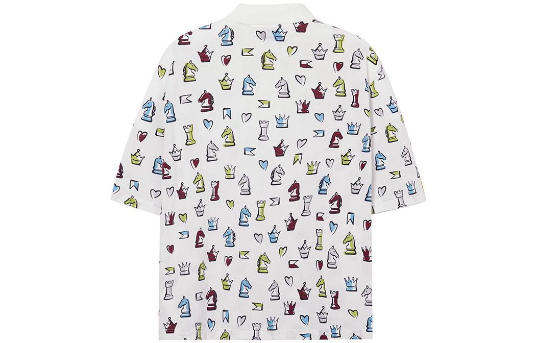 Lookbook 爱马仕 SS22 白色动物印花翻领短袖POLO衫 H257870HA90