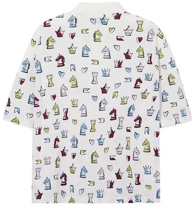 爱马仕 SS22 白色动物印花翻领短袖POLO衫 H257870HA90 Lookbook 爱马仕 SS22 白色动物印花翻领短袖POLO衫 H257870HA90