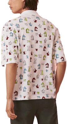 爱马仕 SS22 白色动物印花翻领短袖POLO衫 H257870HA90 Details for 爱马仕 SS22 白色动物印花翻领短袖POLO衫 H257870HA90