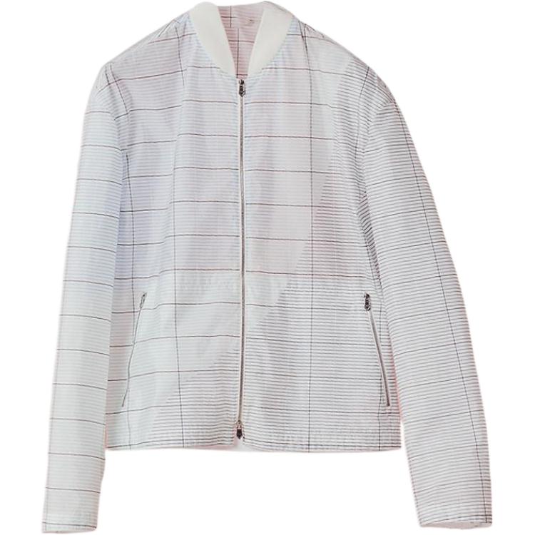 Hermes SS22 Striped Baseball Collar Zip-Up Jacket H252500HF64