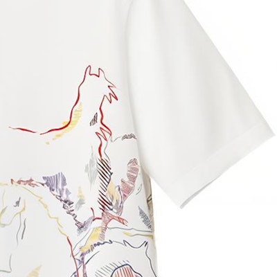 HERMES SS22 White T-Shirt with Horse Print Short Sleeve Crew Neck. H257830HA90 Sizing HERMES SS22 White T-Shirt with Horse Print Short Sleeve Crew Neck. H257830HA90