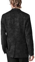 Lookbook HERMES SS23 Black Patterned Printed Single-Breasted Casual Blazer. H364184HG02