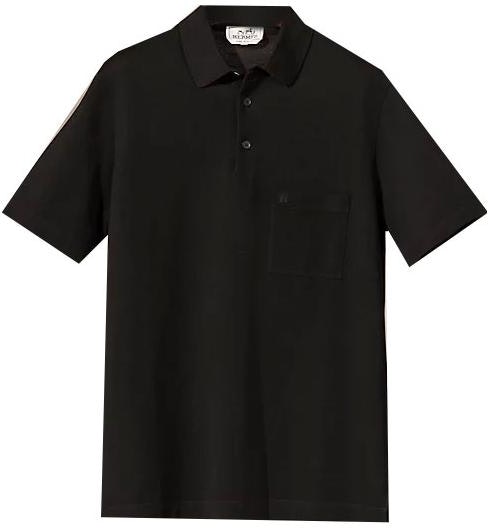 hermes-ss-23-black-solid-color-casual-short-sleeve-polo-shirt-h072325-ha-023