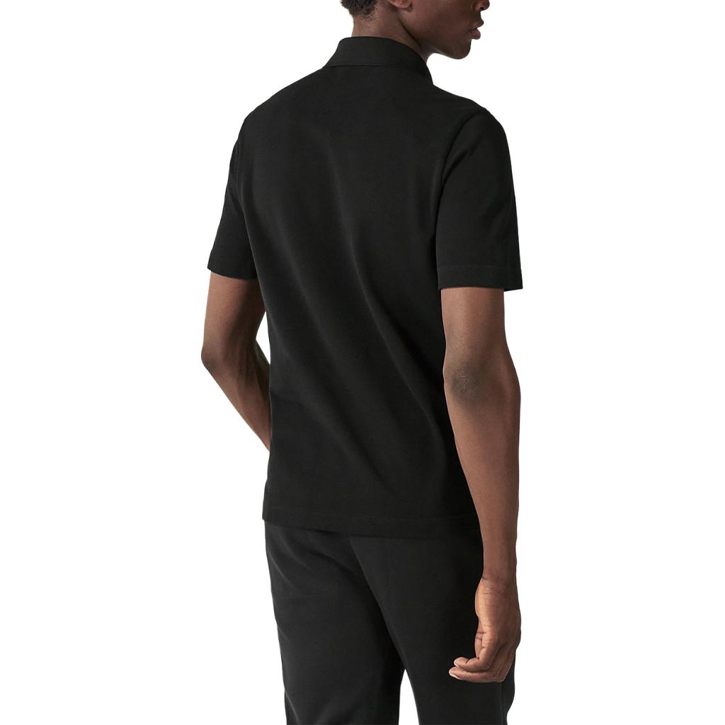 Purchase 에르메스 SS23 블랙 솔리드 컬러 캐주얼 반팔 폴로 셔츠 H072325HA023