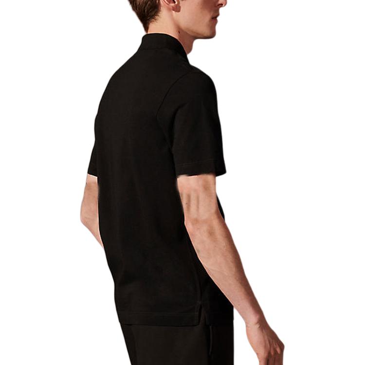Details for 에르메스 SS23 블랙 솔리드 컬러 캐주얼 반팔 폴로 셔츠 H072325HA023
