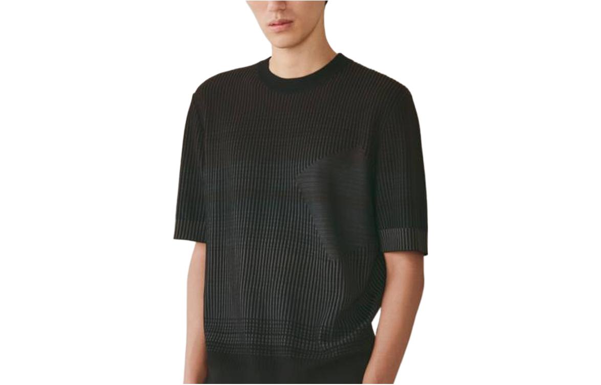 HERMES SS23  Black Striped Crewneck Short-Sleeve T-Shirt H357480HA02 圖 2