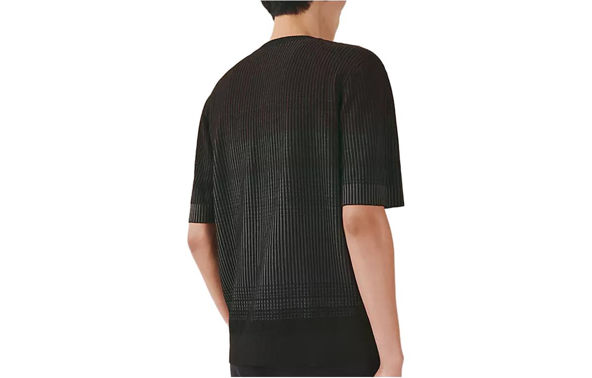 HERMES SS23  Black Striped Crewneck Short-Sleeve T-Shirt H357480HA02 圖 3