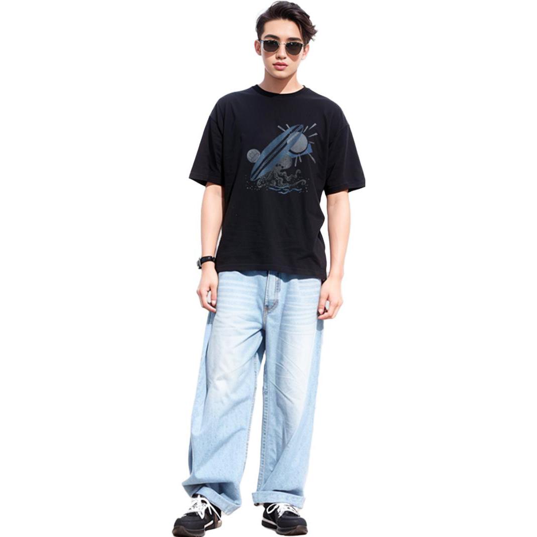 HERMES SS23  Blue Logo Print Crewneck T-Shirt H357940HA01ME 圖 4