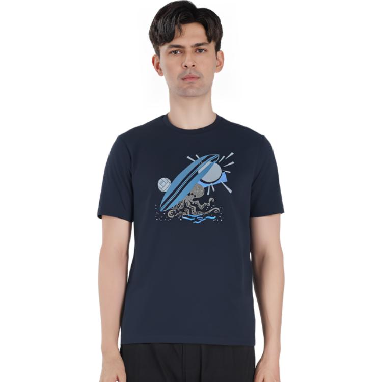 HERMES SS23  Blue Logo Print Crewneck T-Shirt H357940HA01ME 圖 7