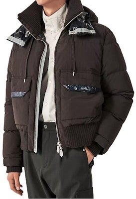 에르메스 SS23 브라운 패치워크 후드 집업 재킷 H362620HG4T Lookbook 에르메스 SS23 브라운 패치워크 후드 집업 재킷 H362620HG4T