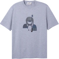 HERMES SS23 Cartoon Print Grey Short-Sleeve T-Shirt. H367970HA76 HERMES SS23 Cartoon Print Grey Short-Sleeve T-Shirt. H367970HA76