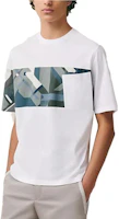 Shop エルメス SS23 幾何学プリント 半袖Tシャツ ホワイト H357915HA90