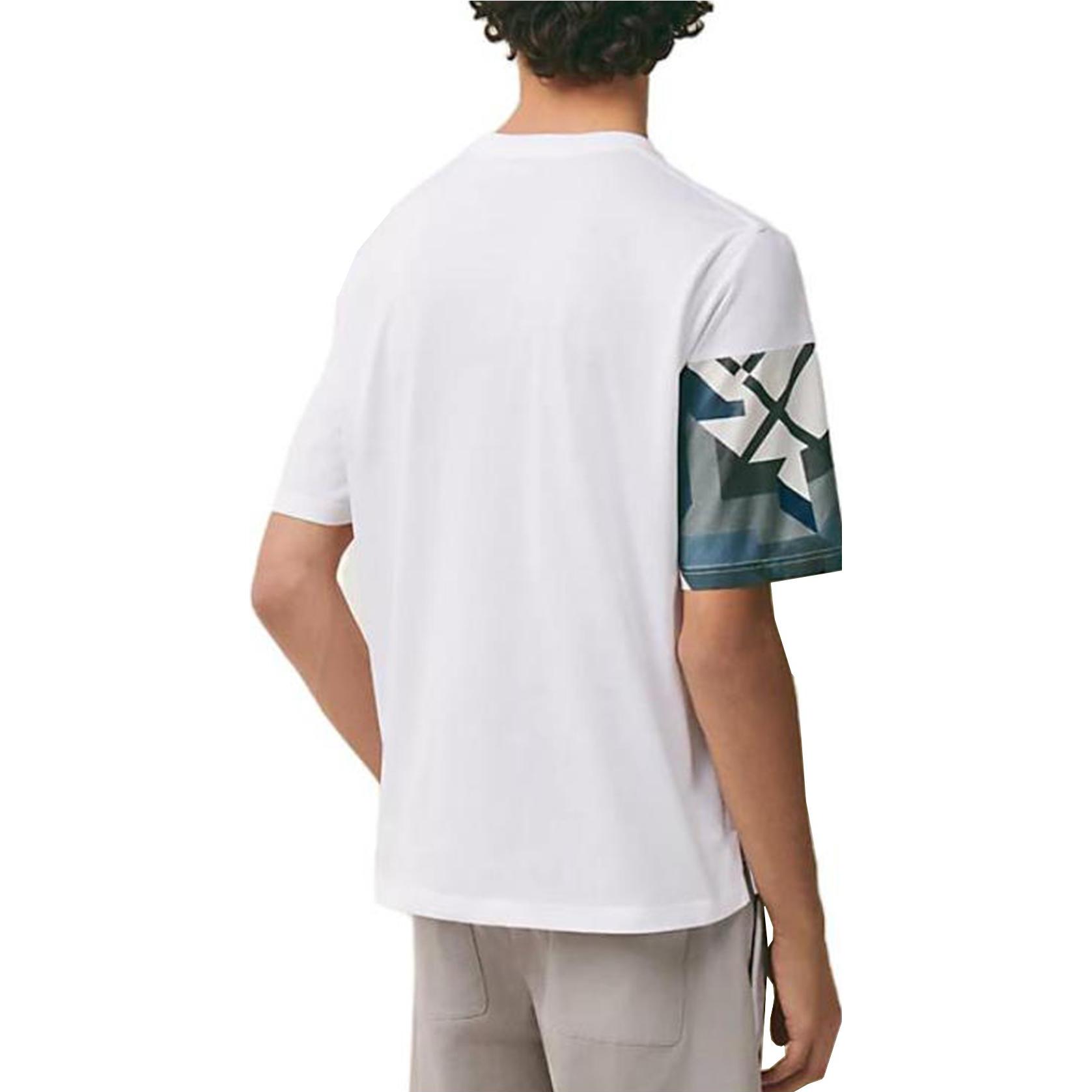 Purchase 爱马仕 SS23 几何印花短袖T恤 白色 H357915HA90