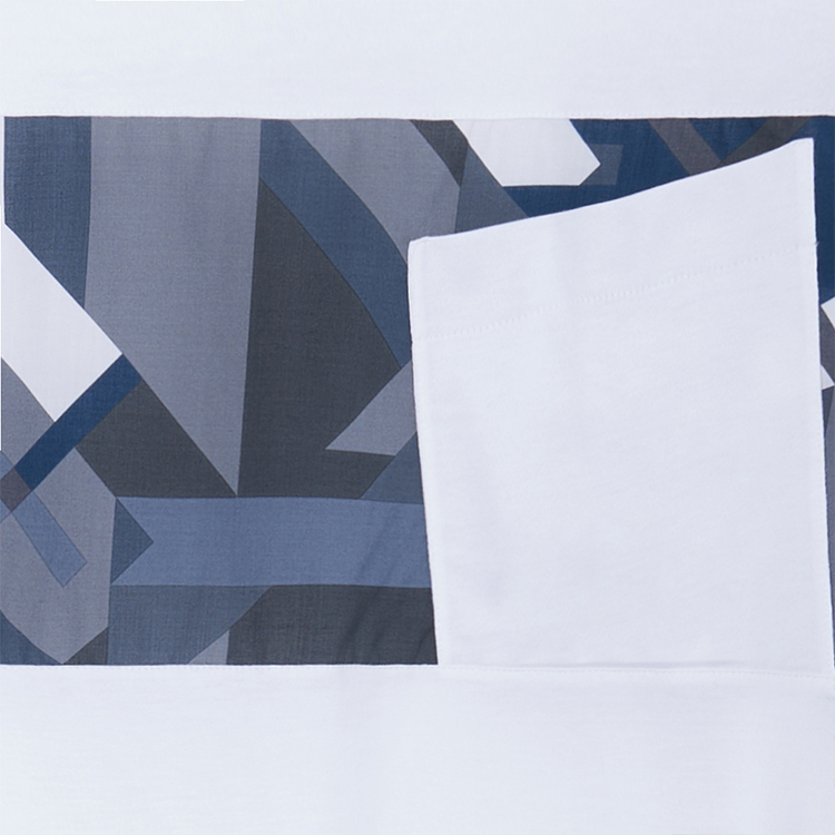 Sizing 爱马仕 SS23 几何印花短袖T恤 白色 H357915HA90