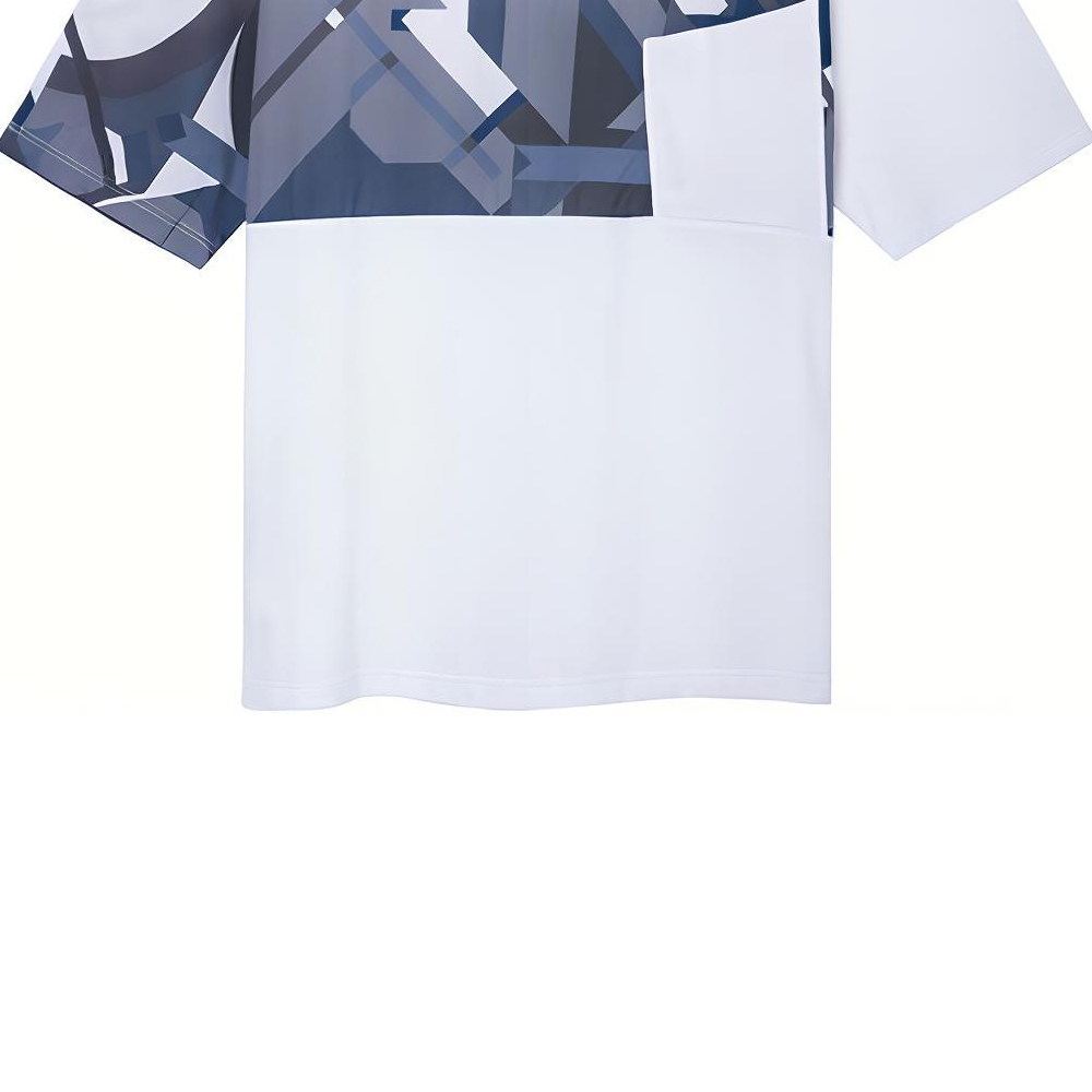 Cheap 爱马仕 SS23 几何印花短袖T恤 白色 H357915HA90