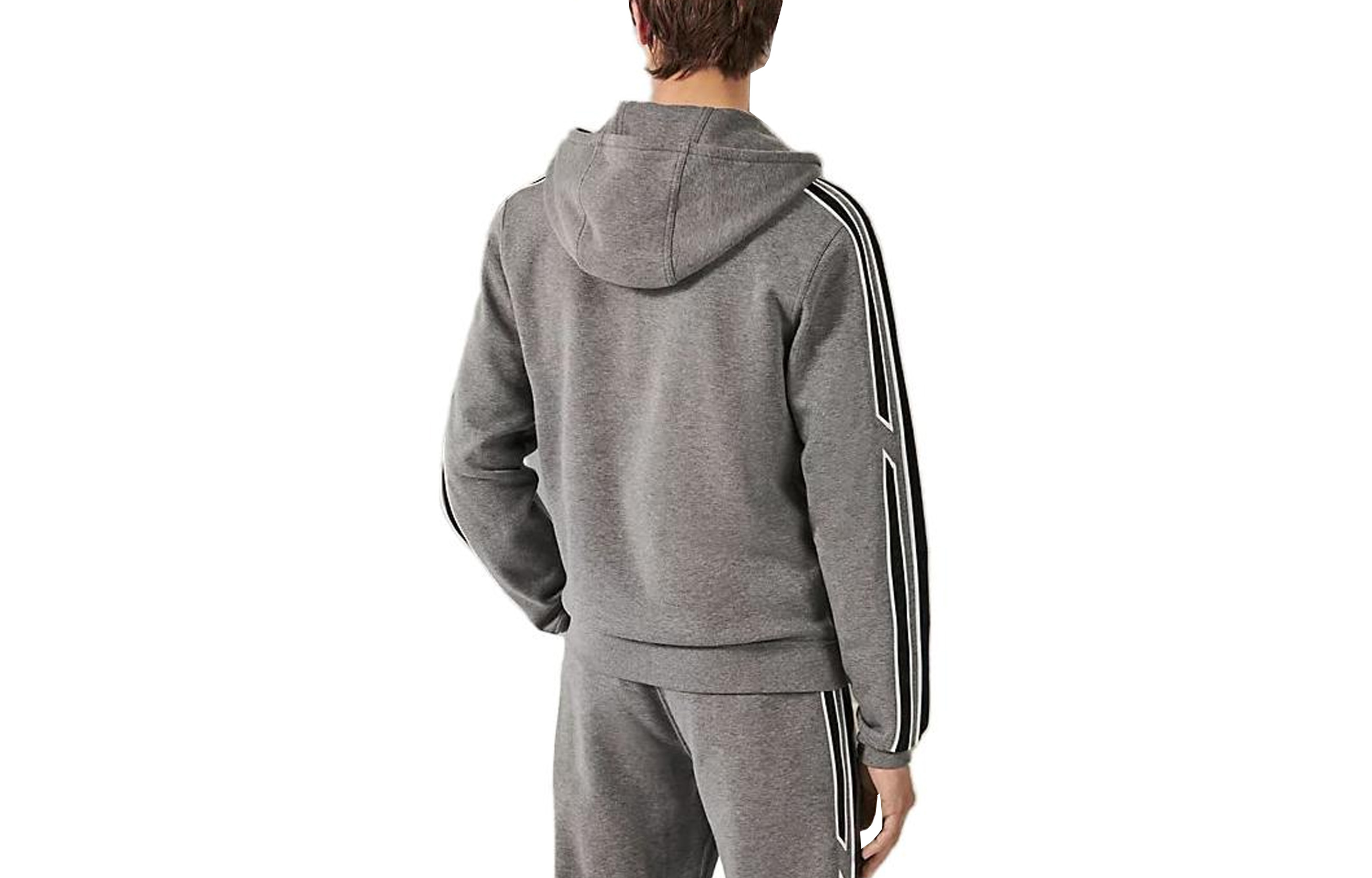 Lookbook 爱马仕 SS23 灰条纹印花拉链宽松卫衣 H367770HA76