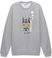 HERMES SS23 Grey Cartoon Print Crewneck Long Sleeve Sweatshirt. H357810HA1O HERMES SS23 Grey Cartoon Print Crewneck Long Sleeve Sweatshirt. H357810HA1O