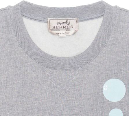 HERMES SS23 Kelabu Baju Lengan Panjang Cetakan Kartun. H357810HA1O Sizing HERMES SS23 Kelabu Baju Lengan Panjang Cetakan Kartun. H357810HA1O