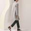 Lookbook HERMES SS23 Grey Colorblock Long Sleeve Trench Coat H351320H32P