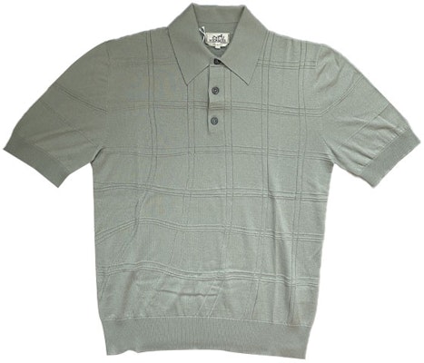 エルメス SS23 グレー ニット ジャカード チェック ポロシャツ H357230HA2P Buy エルメス SS23 グレー ニット ジャカード チェック ポロシャツ H357230HA2P