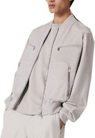 HERMES SS23 Grey Solid Color Casual Jacket with Dual Zipper H362940HJ4N HERMES SS23 Grey Solid Color Casual Jacket with Dual Zipper H362940HJ4N