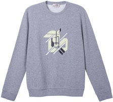 HERMES SS23 Grey Sweatshirt with Animal Print Design H357780HA1O HERMES SS23 Grey Sweatshirt with Animal Print Design H357780HA1O