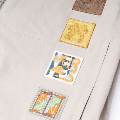 愛馬仕2023春夏淺灰動物紋襯衫外套 H352160HC2P Sizing 愛馬仕2023春夏淺灰動物紋襯衫外套 H352160HC2P