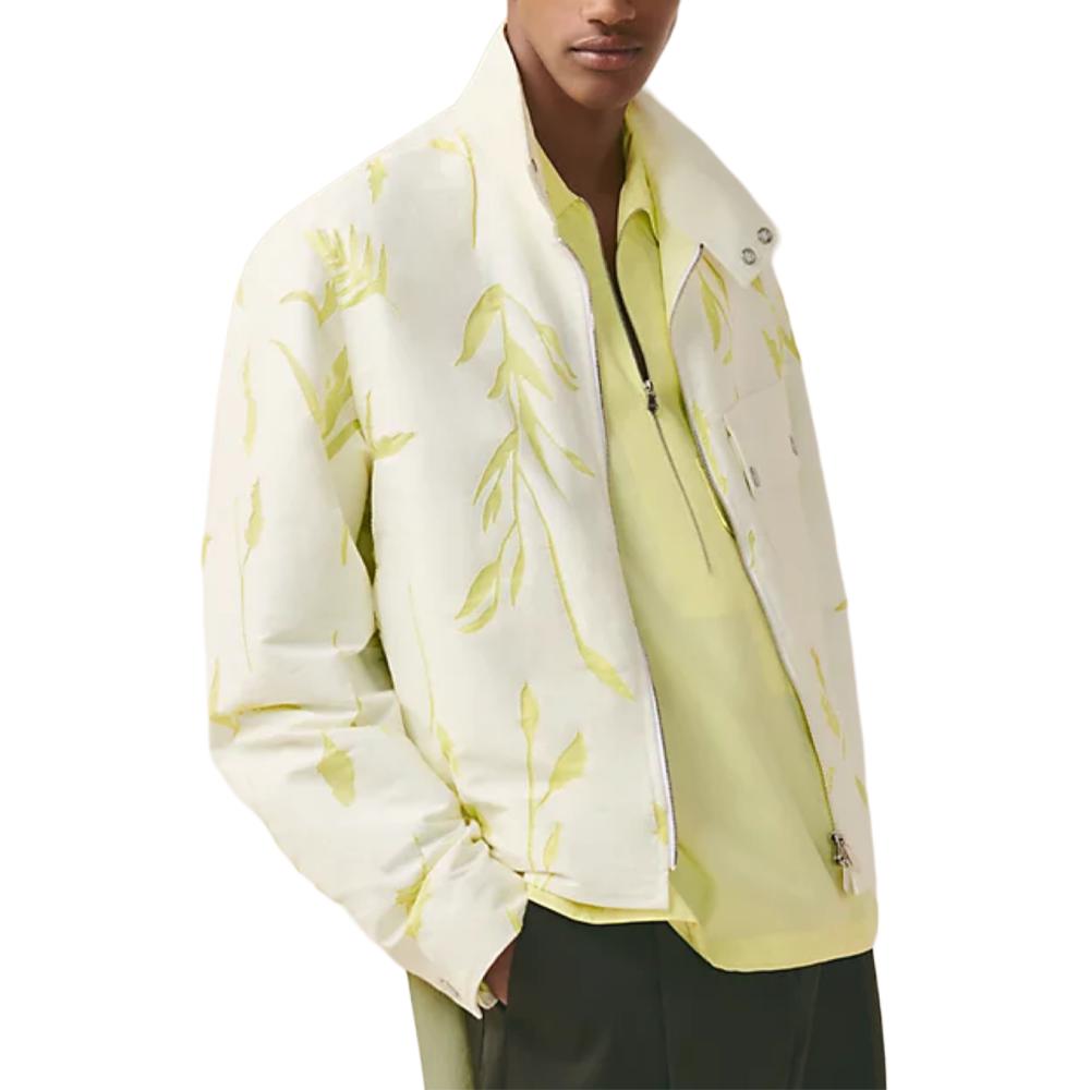 HERMES SS23  Light Yellow Botanical Print Jacket. H352220HD3H