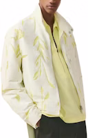 HERMES SS23 Light Yellow Botanical Print Jacket. H352220HD3H HERMES SS23 Light Yellow Botanical Print Jacket. H352220HD3H