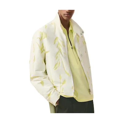 HERMES SS23 Light Yellow Botanical Print Jacket. H352220HD3H