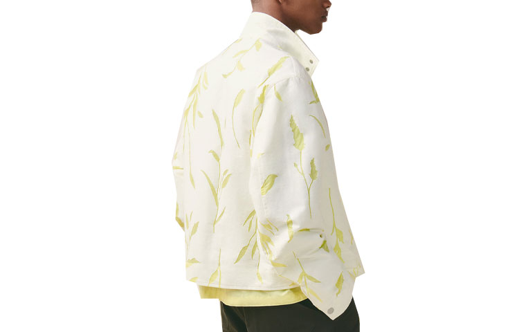 Lookbook HERMES SS23  Light Yellow Botanical Print Jacket. H352220HD3H
