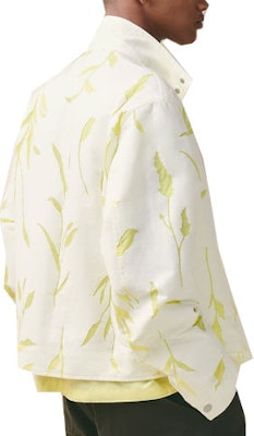 HERMES SS23 Light Yellow Botanical Print Jacket. H352220HD3H Lookbook HERMES SS23 Light Yellow Botanical Print Jacket. H352220HD3H