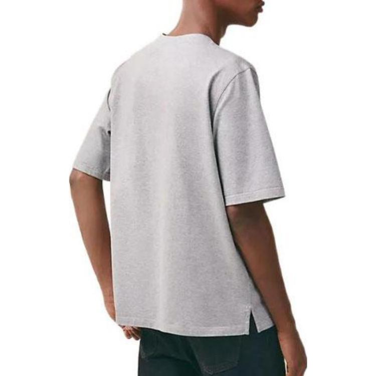 HERMES SS23  Logo Patch Crewneck Short Sleeve T-Shirt Light Grey. H357925HA76 圖 5