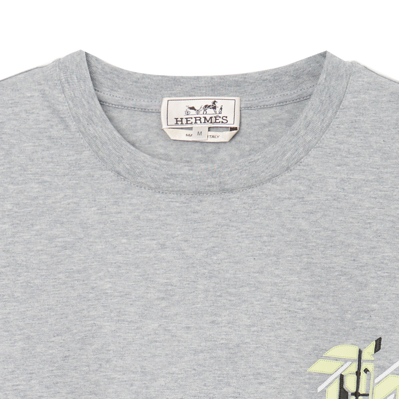 HERMES SS23  Logo Patch Crewneck Short Sleeve T-Shirt Light Grey. H357925HA76 圖 7