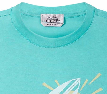 HERMES SS23 Camiseta Azul Claro con Logo de Manga Corta H357940HA0R Details for HERMES SS23 Camiseta Azul Claro con Logo de Manga Corta H357940HA0R