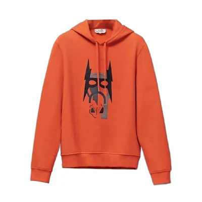 HERMES SS23 Orange Hoodie with Horsehead Print Design. H267690HA0S