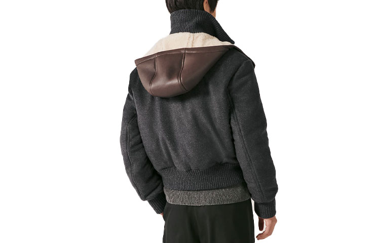 Lookbook HERMES SS23  Patchwork Hooded Casual Jacket Deep Gray. H362040HA83