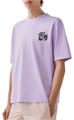 HERMES SS23 紫色標誌貼布短袖圓領T恤 H357925HA4F Purchase HERMES SS23 紫色標誌貼布短袖圓領T恤 H357925HA4F