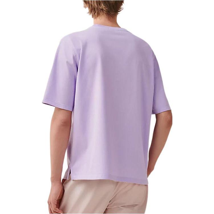 Details for HERMES SS23 紫色標誌貼布短袖圓領T恤 H357925HA4F