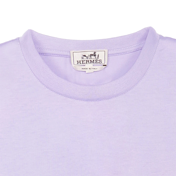 Sizing HERMES SS23 紫色標誌貼布短袖圓領T恤 H357925HA4F