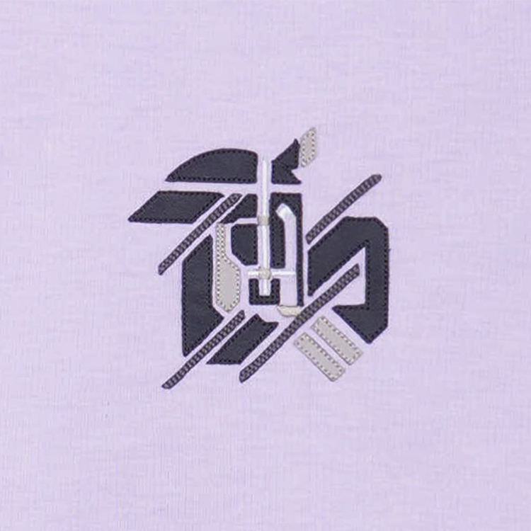 Cheap HERMES SS23 紫色標誌貼布短袖圓領T恤 H357925HA4F