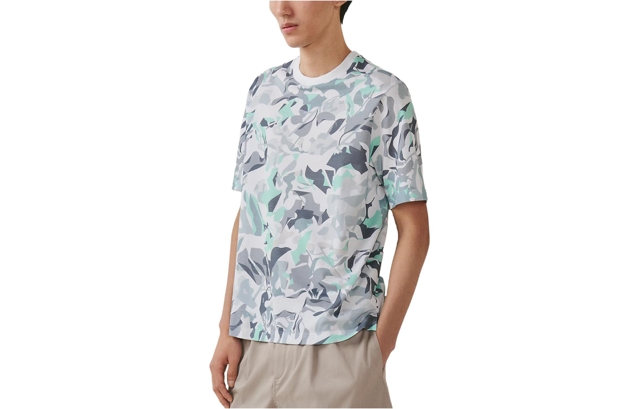 Order HERMES SS23 Camiseta Casual Cuello Redondo Azul Aqua Claro H357955HA1TLA