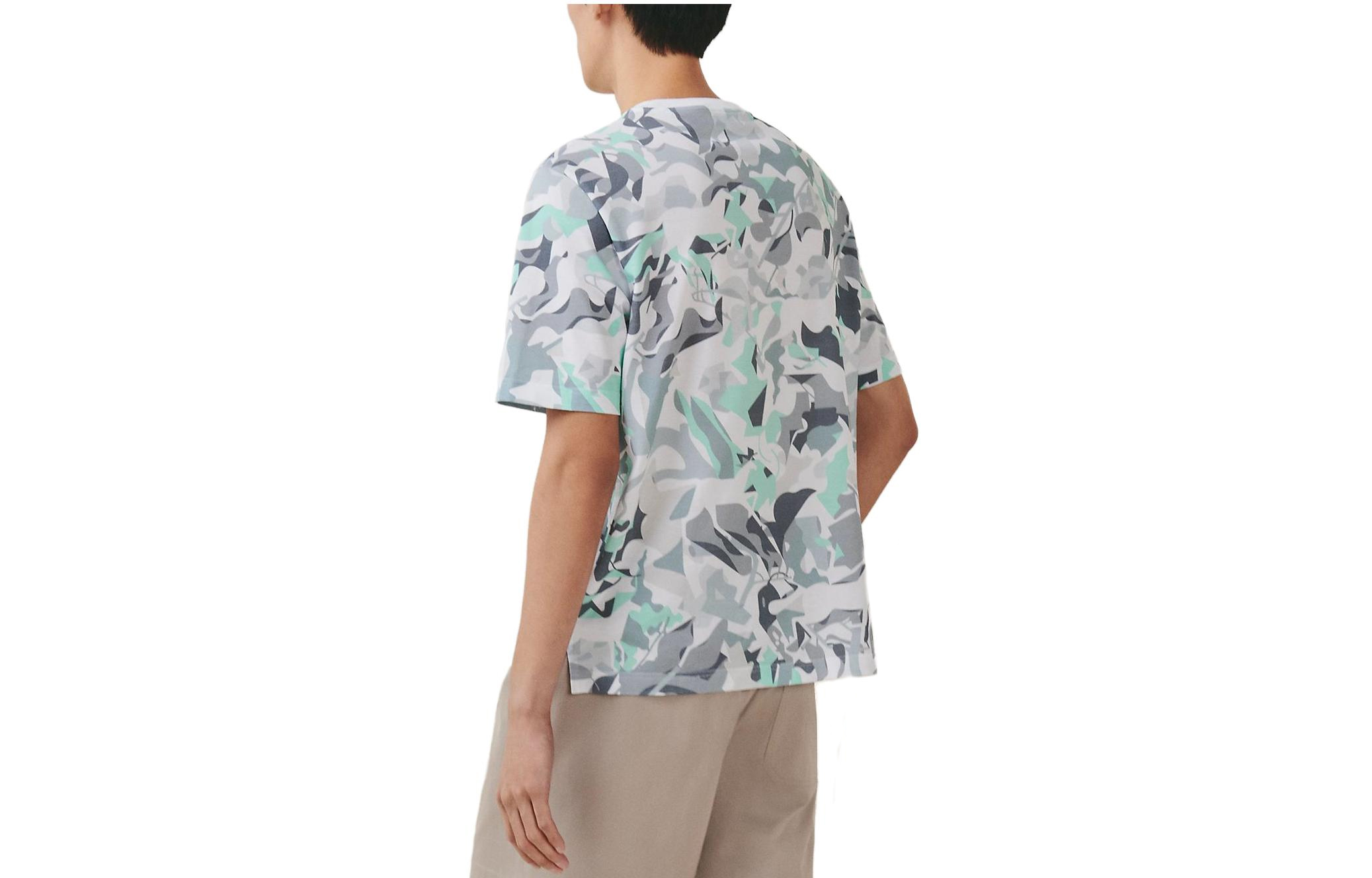 Lookbook HERMES SS23 Camiseta Casual Cuello Redondo Azul Aqua Claro H357955HA1TLA