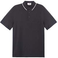 HERMES SS23 Solid Black Casual Short Sleeve Polo Shirt H357950HA11 HERMES SS23 Solid Black Casual Short Sleeve Polo Shirt H357950HA11