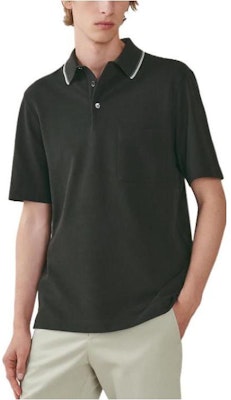 HERMES SS23 Polo Negro Casual de Manga Corta para Hombre. H357950HA11 Shop HERMES SS23 Polo Negro Casual de Manga Corta para Hombre. H357950HA11