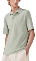 HERMES SS23 Solid Moss Green Casual Straight-Cut Short Sleeve Polo. H357950HA4I HERMES SS23 Solid Moss Green Casual Straight-Cut Short Sleeve Polo. H357950HA4I