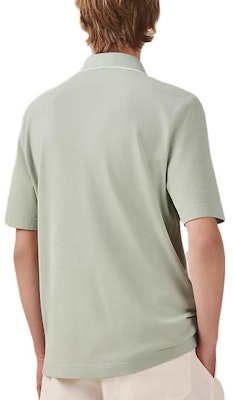 에르메스 SS23 솔리드 모스 그린 캐주얼 스트레이트 반팔 폴로셔츠. H357950HA4I Lookbook 에르메스 SS23 솔리드 모스 그린 캐주얼 스트레이트 반팔 폴로셔츠. H357950HA4I