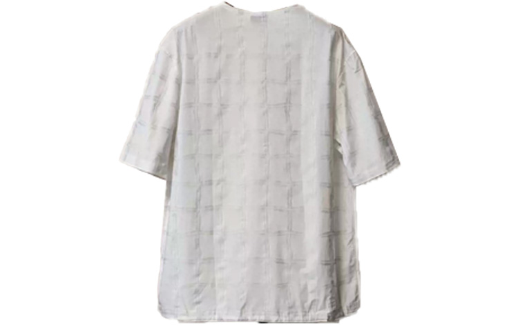 HERMES SS23  White Check Print Crew Neck Short Sleeve T-Shirt H356280H62P 圖 3