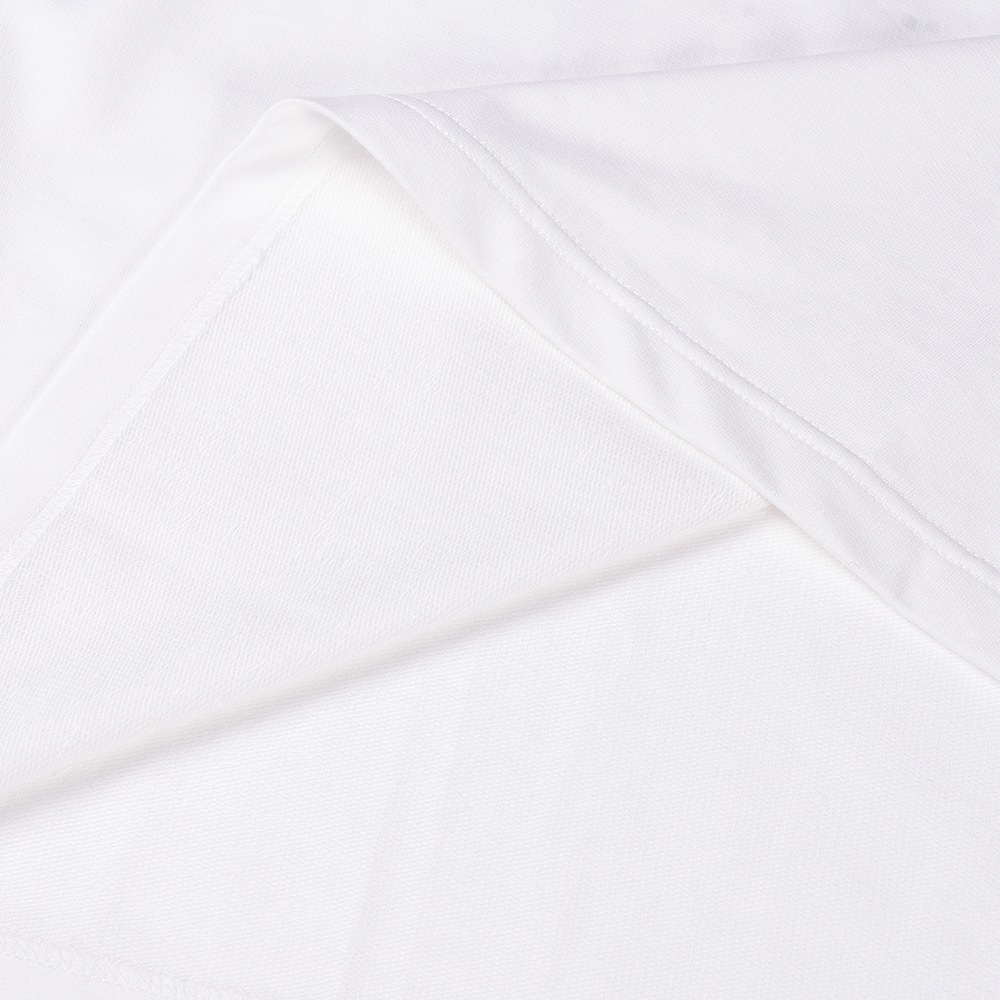 Sizing HERMES SS23 Camiseta Blanca Cuello Redondo Manga Corta de Cuero Liso. H367940HA90